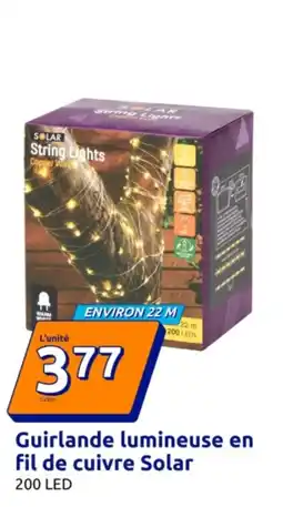 Action Guirlande lumineuse en fil de cuivre Solar offre