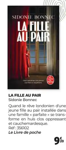 Auchan LA FILLE AU PAIR Sidonie Bonnec offre
