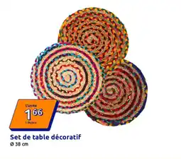 Action Set de table décoratif offre