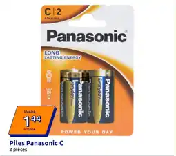 Action PANASONIC Piles C offre