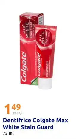 Action COLGATE Dentifrice Max White Stain Guard offre