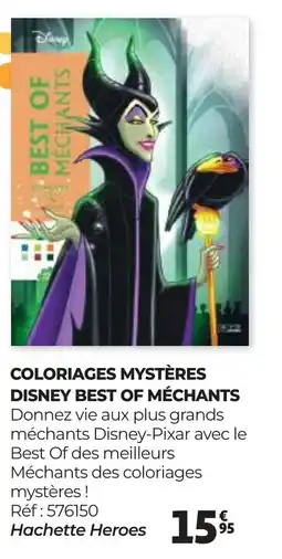 Auchan COLORIAGES MYSTÈRES DISNEY BEST OF MÉCHANTS offre