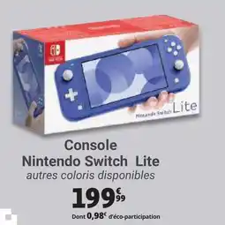 Auchan Console nintendo switch lite offre