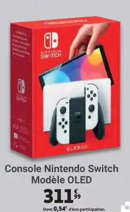 Auchan Console nintendo switch modèle oled offre