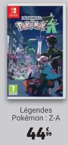 Auchan Légendes pokémon z-a offre