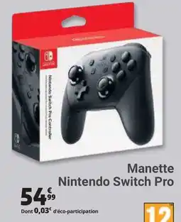 Auchan Manette nintendo switch pro offre