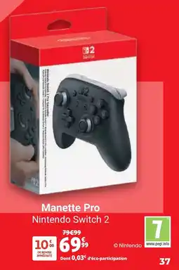 Auchan Manette pro nintendo switch 2 offre
