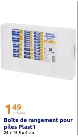 Action Boîte de rangement pour piles Plast1 offre