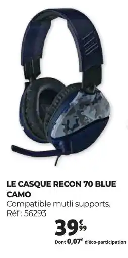 Auchan LE CASQUE RECON 70 BLUE CAMO offre