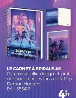 Auchan LE CARNET À SPIRALE A5 offre