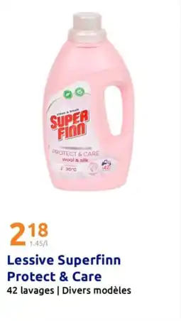 Action SUPERFINN Lessive Protect & Care offre