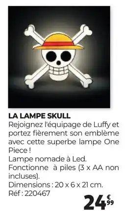 Auchan LA LAMPE SKULL offre