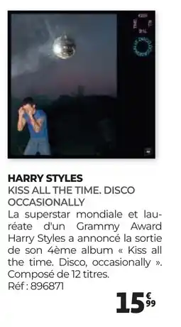 Auchan HARRY STYLES KISS ALL THE TIME. DISCO OCCASIONALLY offre
