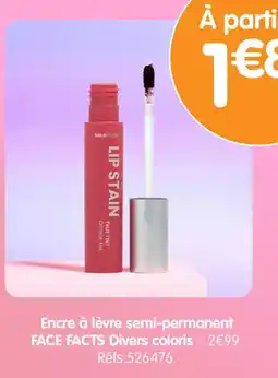b&m FACE FACTS Encre à lèvre semi-permanent offre