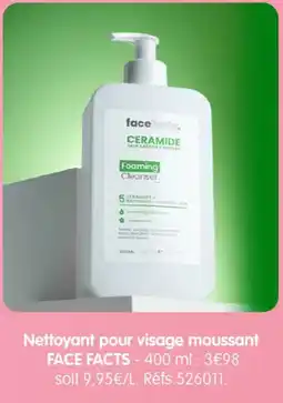b&m FACE FACTS Nettoyant pour visage moussant offre