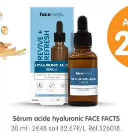 b&m FACE FACTS Sérum acide hyaluronic offre
