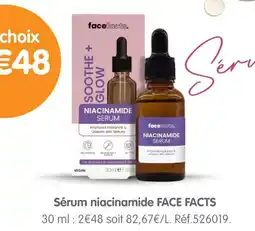 b&m FACE FACTS Sérum niacinamide offre