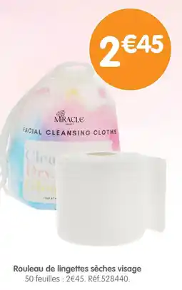 b&m Rouleau de lingettes sèches visage offre