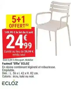 Gamm vert Ecloz - fauteuil effre offre