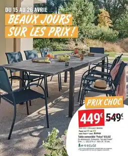 Gamm vert Avril - table créambule offre