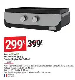 Gamm vert Le marquier - plancha 'original gaz 260 duo' offre