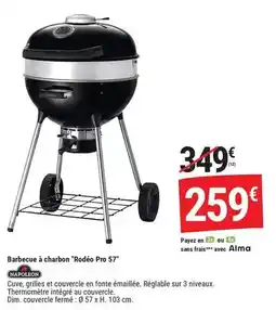 Gamm vert Dim - barbecue à charbon rodéo pro 57 offre