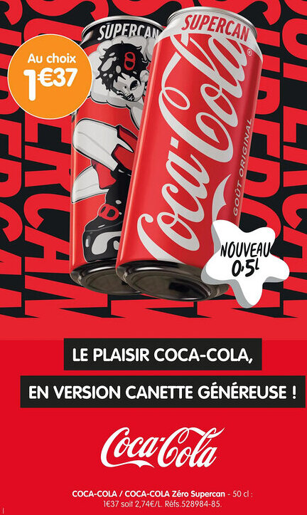 b&m COCA-COLA / COCA-COLA Zéro Supercan offre