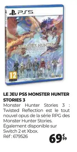 Auchan LE JEU PS5 MONSTER HUNTER STORIES 3 offre