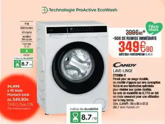 CANDY Lave-linge ey2988-s