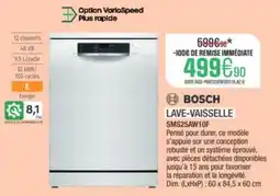 Extra BOSCH Lave-vaisselle sms25aw10f offre