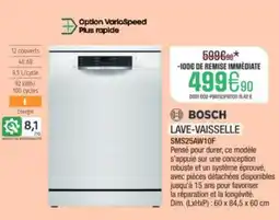 Extra BOSCH Lave-vaisselle sms25aw10f offre