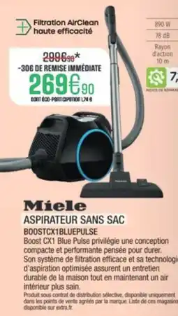Extra MIELE Aspirateur sans sac boostcx1bluepulse offre