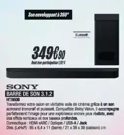 Blanc Brun SONY Barre de son 3.1.2 htb600 offre