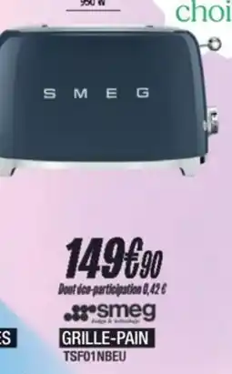Blanc Brun SMEG Grille-pain tsf01nbeu offre