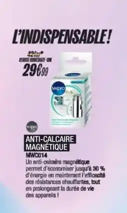Blanc Brun WPRO Anti-calcaire magnétique mwc014 offre