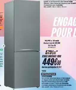 Blanc Brun BEKO Réfrigérateur rcsa270k40sn offre