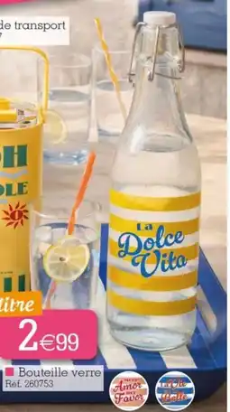 Kandy Bouteille verre offre