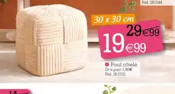Kandy Pouf côtelé offre