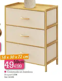 Kandy Commode en bambou offre