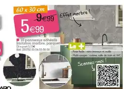 Kandy 10 panneaux adhésifs Imitation marbre, parquet offre