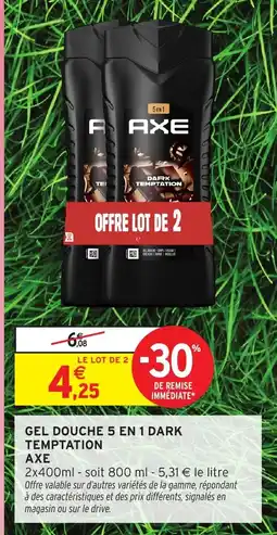 Intermarché Hyper Axe Gel douche 5 en 1 dark temptation offre