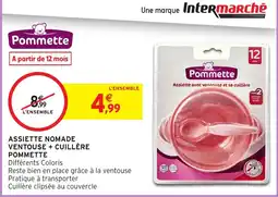 Intermarché Hyper Pommette Assiette nomade ventouse + cuillère offre