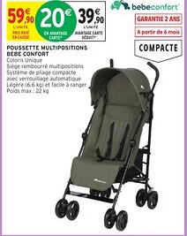 Intermarché Hyper Bebe Confort Poussette multipositions offre