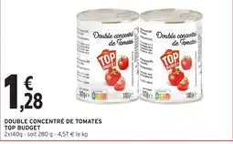 Intermarché Hyper Double concentré de tomates top budget offre