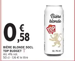 Intermarché Hyper Bière blonde top budget offre