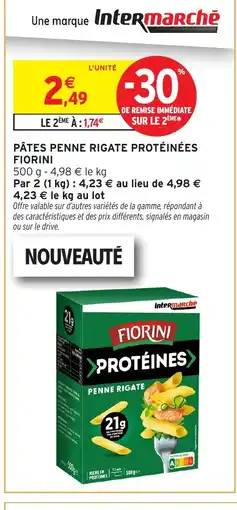 Intermarché Hyper Fiorini Pâtes penne rigate protéinées offre