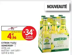Intermarché Hyper Somersby Citron yuzu offre