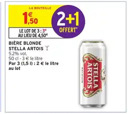 Intermarché Hyper Stella Artois Bière blonde offre