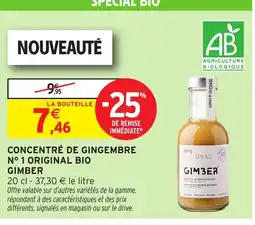 Intermarché Hyper Gimber Concentré de gingembre n° 1 original bio offre