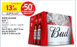Intermarché Hyper Bud Bière blonde offre